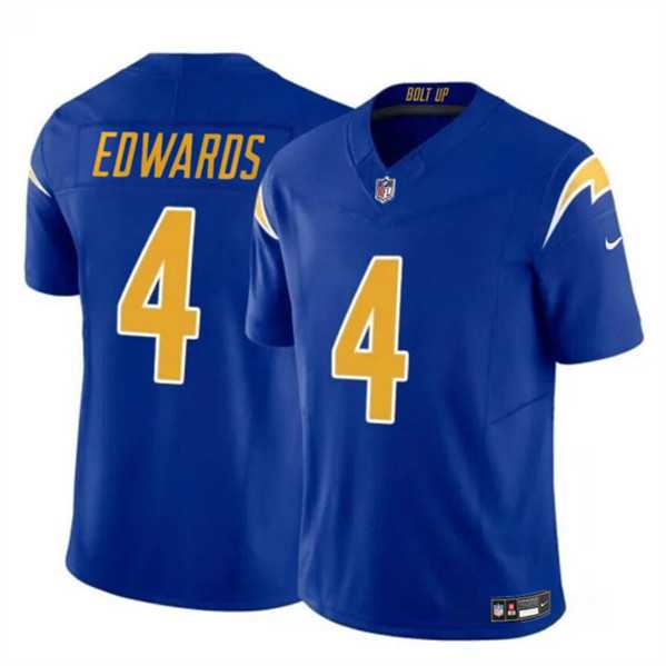 Youth Los Angeles Chargers #4 Gus Edwards Royal 2024 F.U.S.E. Vapor Untouchable Limited Stitched Jersey Dzhi